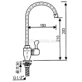 Convés montagem única torneira de cozinha fria bronze